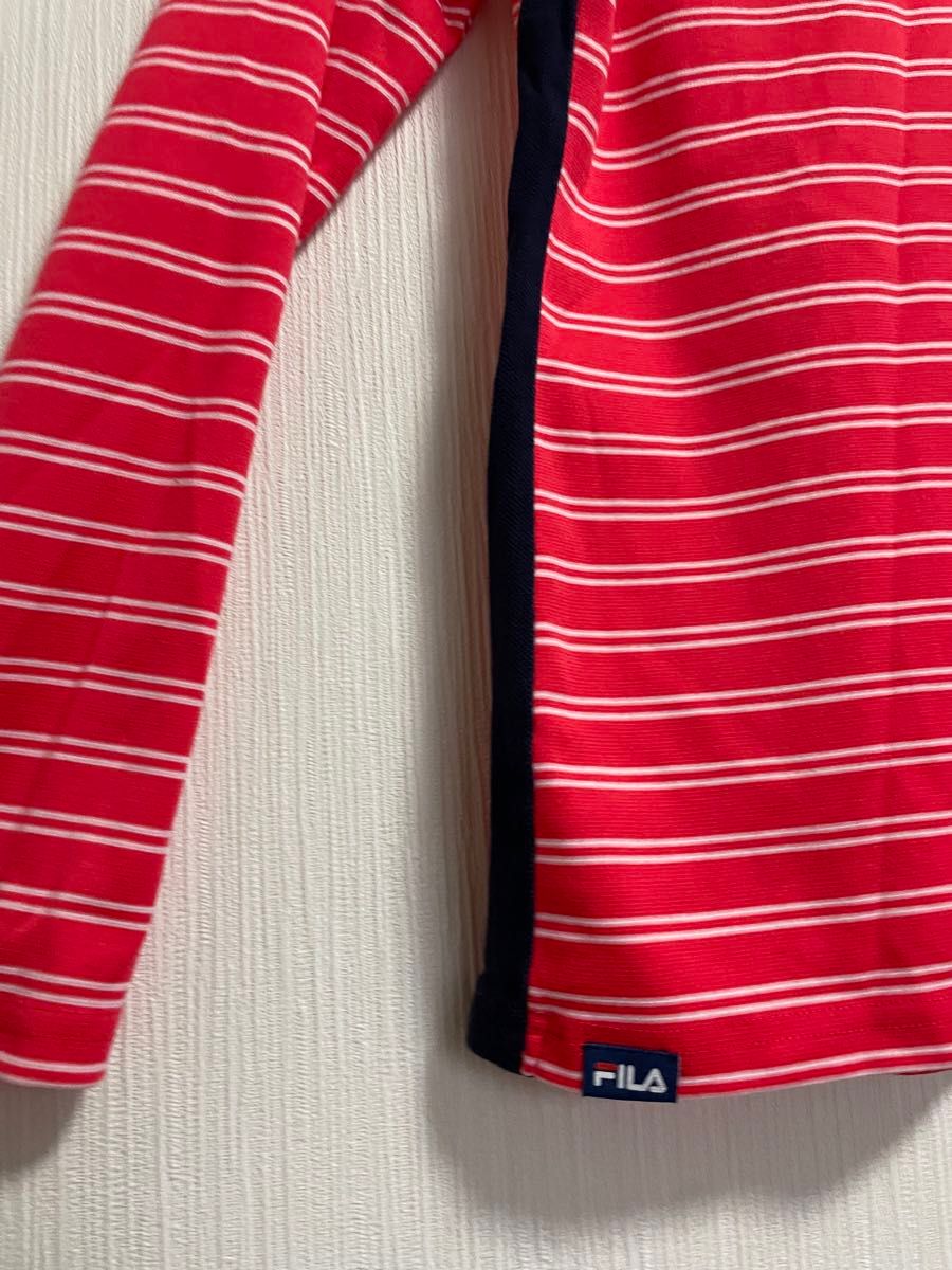 〔美品 〕FILA GOLF フィラゴルフ レディース 長袖ポロシャツ ボーダー