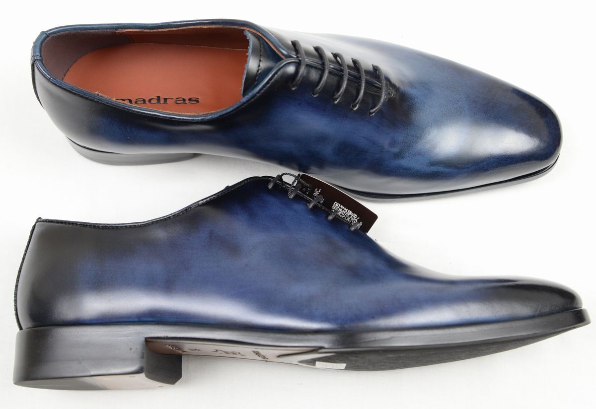 * regular price 33000 jpy madrasma gong s[madras] formal hole cut plain tu dress shoes ( navy blue,26.0,M2182H, leather bottom + rubber, made in Japan ) new goods 