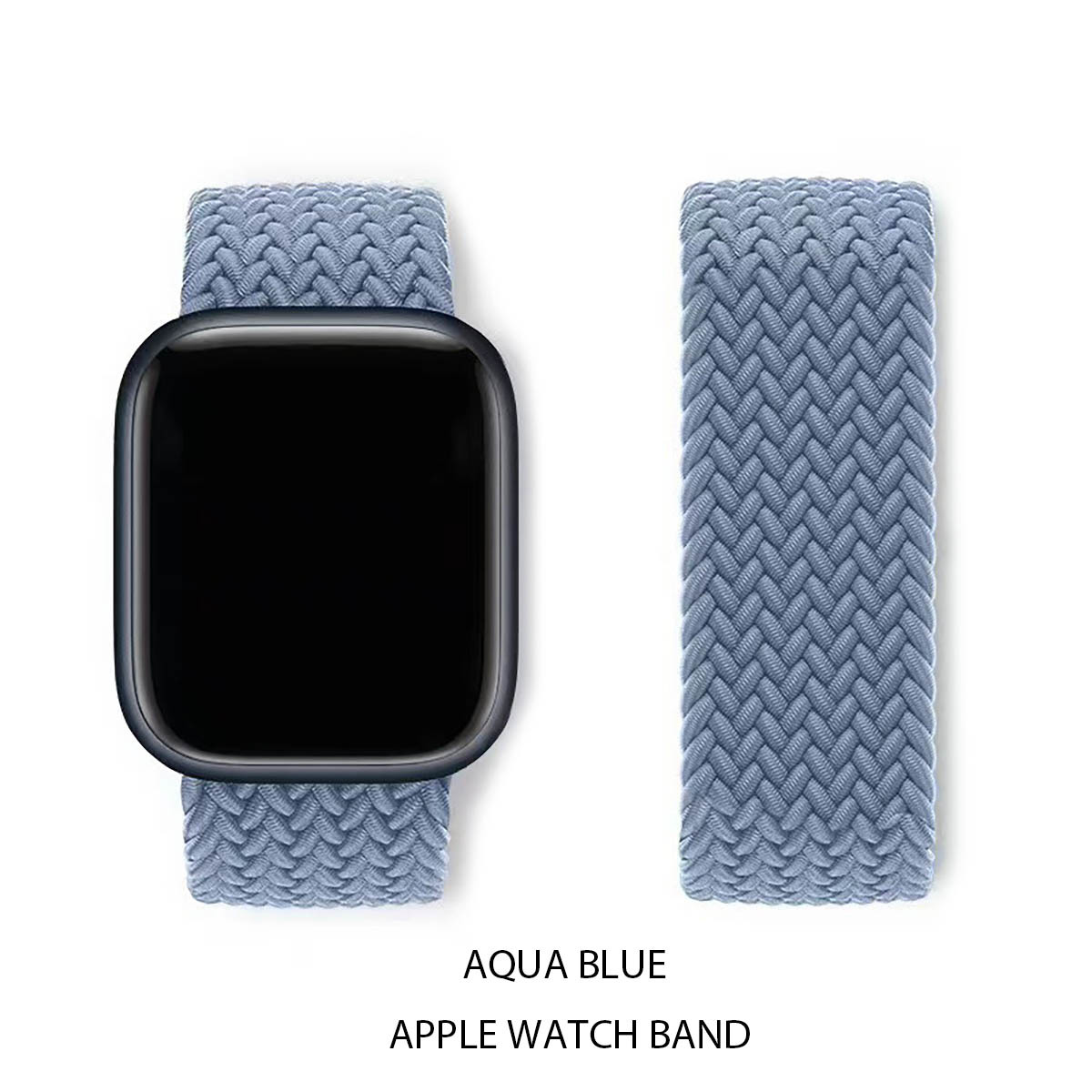 アップルウォッチ バンド おしゃれ AppleWatch band ナイロン ソロループ 38mm 40mm 41mm ブルー 青 M 可愛い series9 8 SE 7 6 5 送料無料の画像2