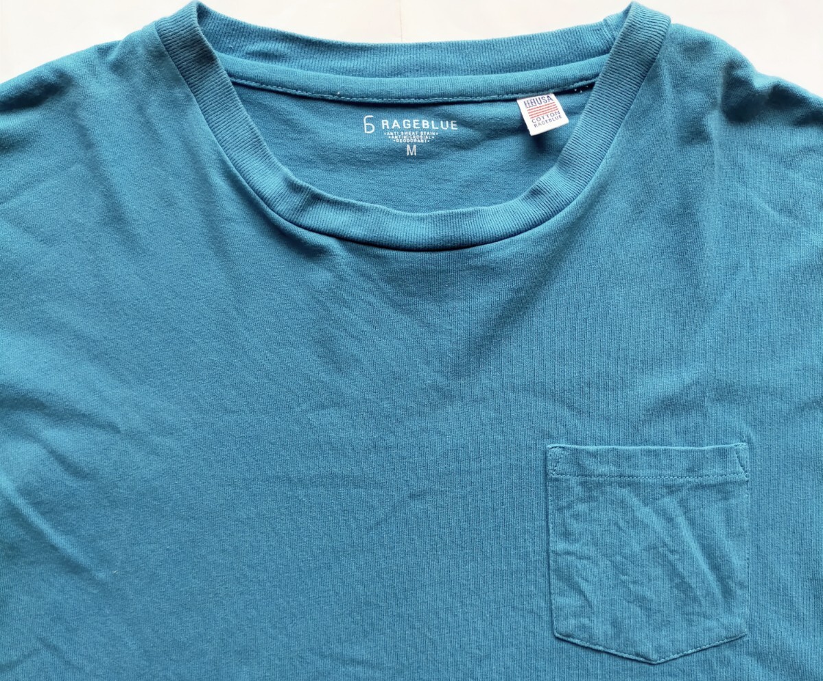 RAGEBLUE(レイジブルー)半袖ポケット付きクルーネックTシャツ USA COTTON_画像3