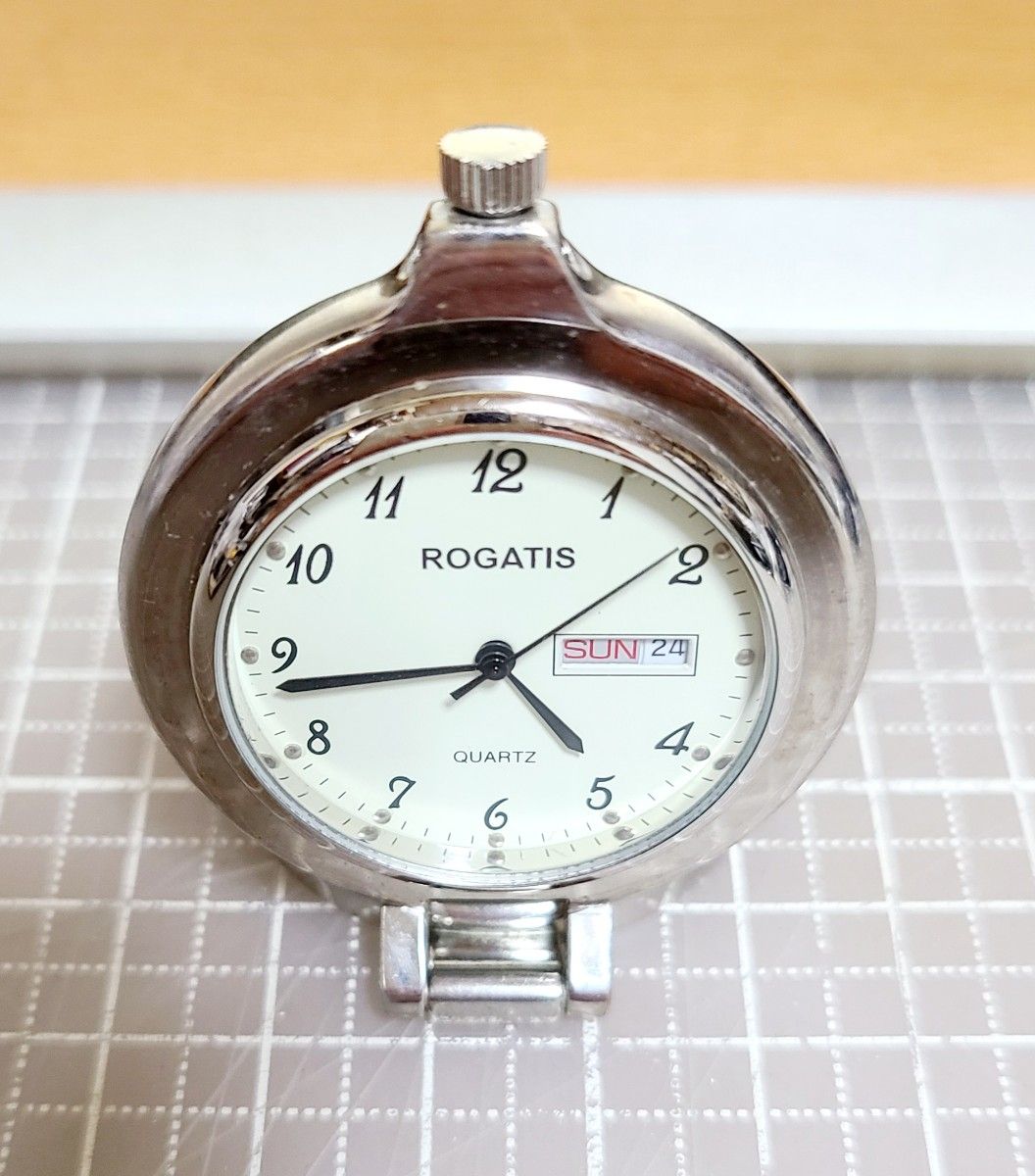ROGATIS 懐中時計 卓上時計 置時計 ロガティス 電池交換済み 腕時計 ポケットウォッチ