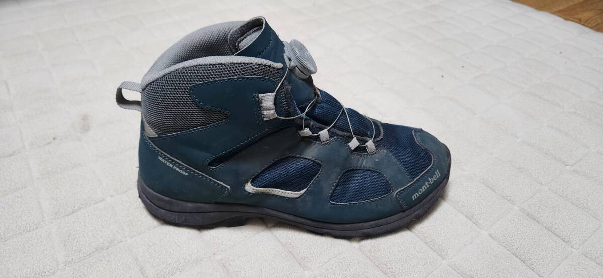  альпинизм обувь Mont Bell la план do ботинки 24cm Kids BOA Fit система частота использования 5 день голубой зеленый 