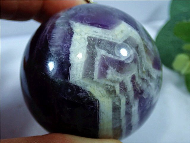 「在庫処分」天然～愛の守護石～夢幻紫水晶アメジスト丸玉175G1-72G02b_画像7