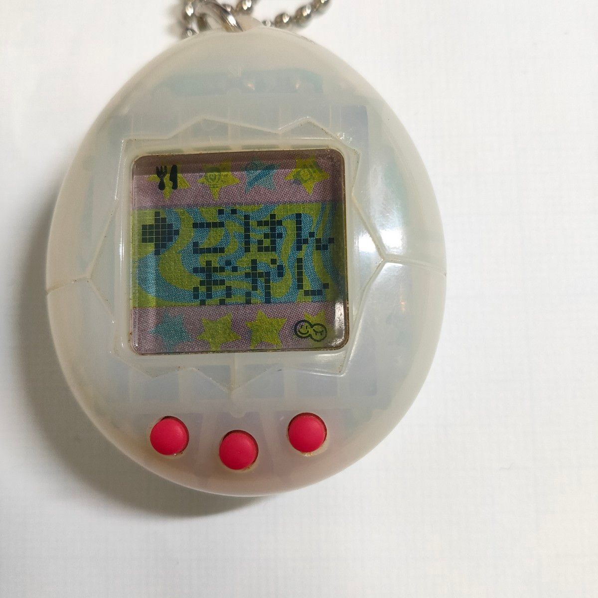 動作確認済み】たまごっち 初代 新種発見 ミルキーホワイト 透明 動作確認済み】たまごっち 初代 新種発見 ミルキーホワイト 透明