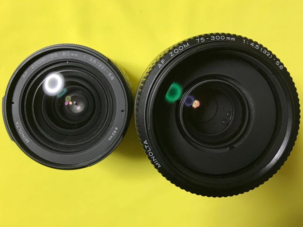 【２本セット】MINOLTA AF ZOOM 75-300mm 1:4.5-5.6D（55905660）+　MINOLTA AF ZOOM 28-80mm F3.5-5.6（54919267）カメラ レンズ ミノルタ_画像5