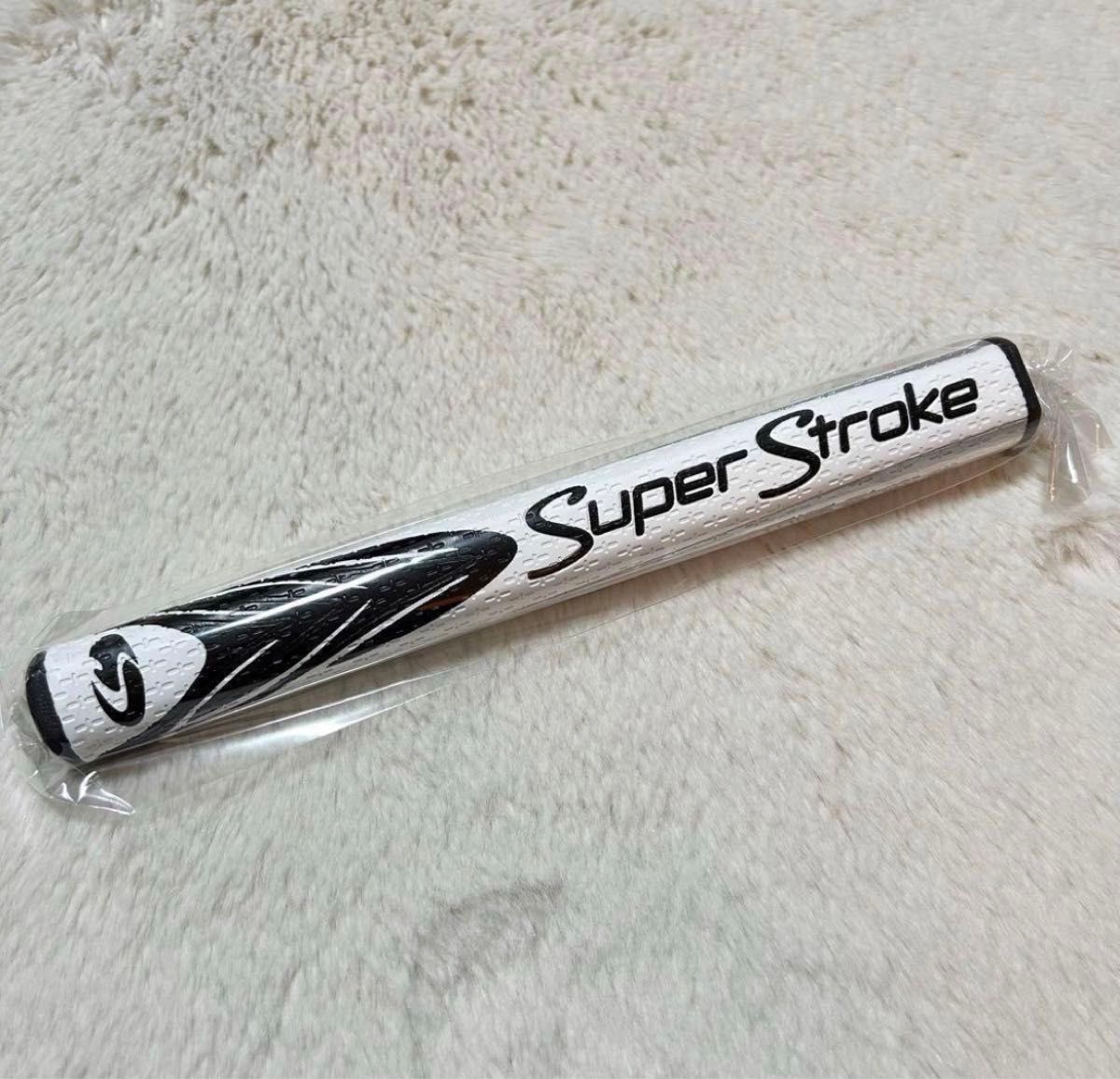 スーパーストローク Mid Slim 2.0 ゴルフパターグリップ 黒×白
