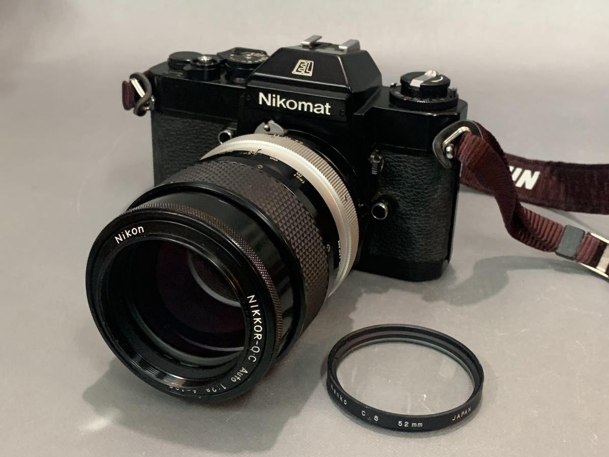 Nikon Nikomat EL　NIKKOR-Q.C Auto 1:2.8 f=135mm　カメラ　レンズ　動作未確認　（N68B#B）_画像1
