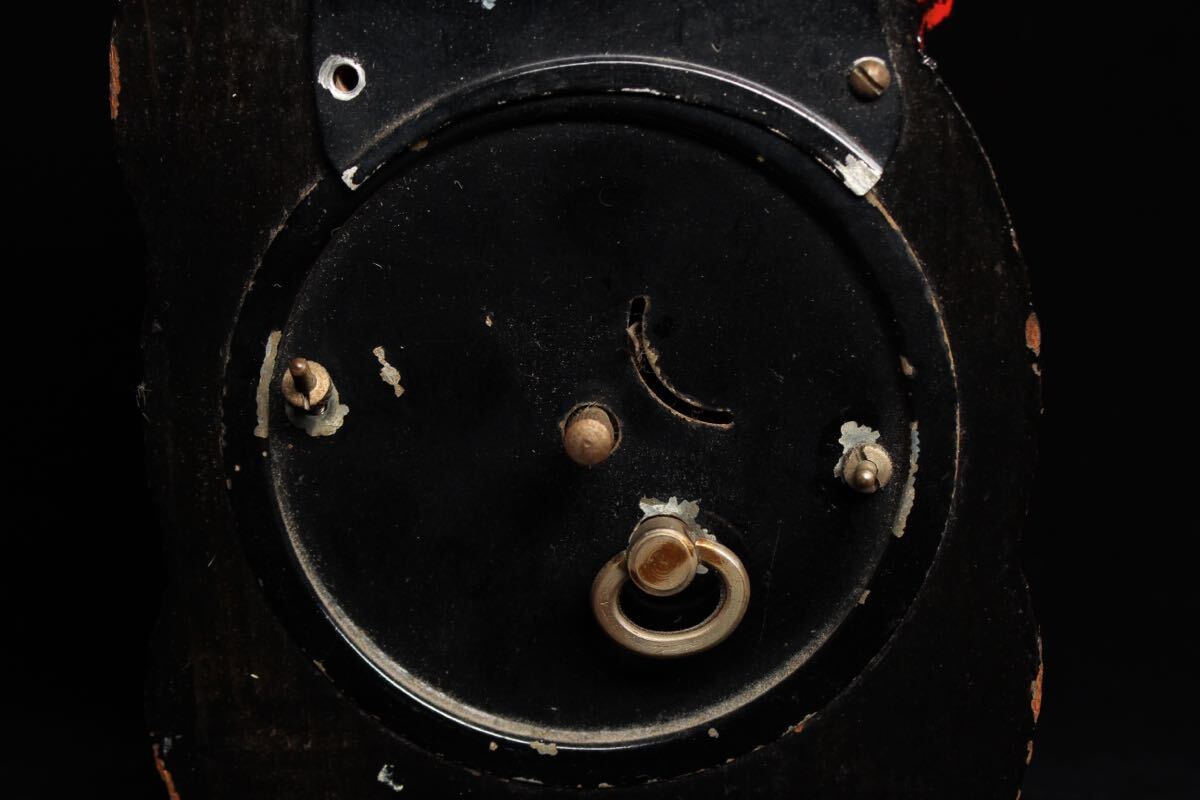 MEIKO TOKEI メイコー時計 黒猫 猫 目玉時計 アンティーク 置時計 ジャンク （O39）の画像8
