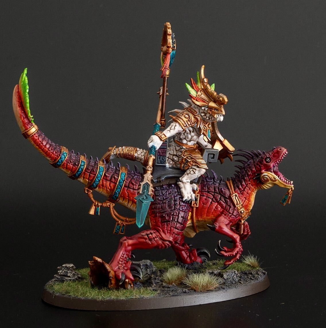 【完成品】セラフォン ザウルス スカーベテラン（アグラドン騎乗）warhammer ウォーハンマー AOS _画像6