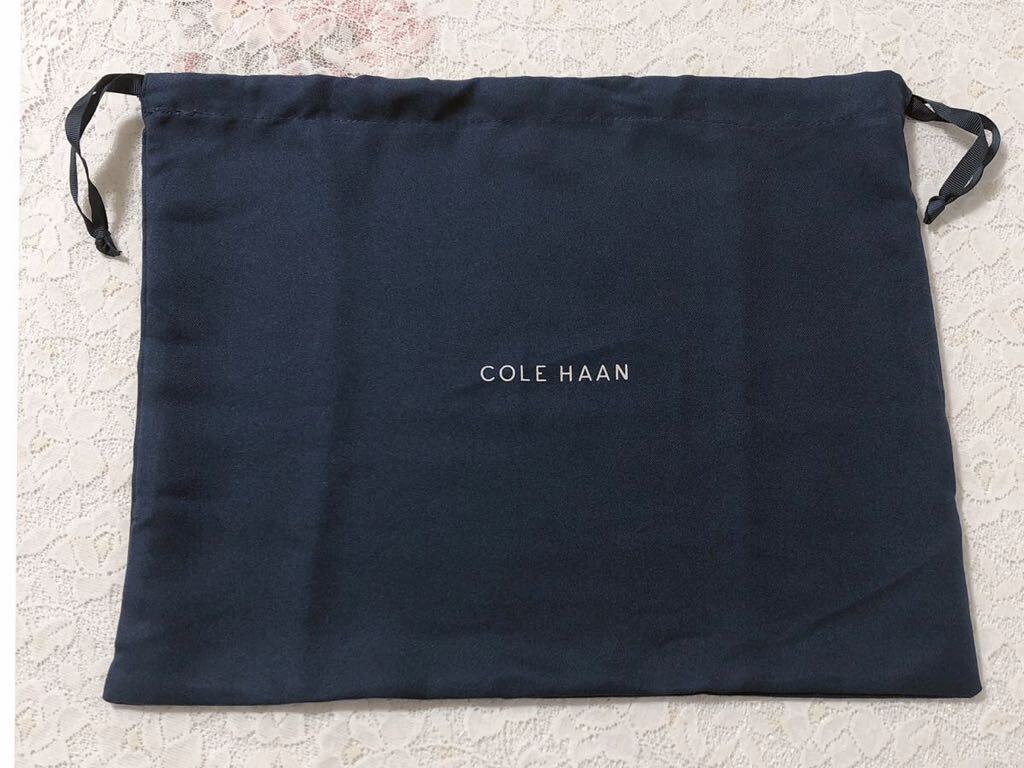 コールハーン「COLE HAAN」バッグ保存袋 (3710) 正規品 付属品 布袋 巾着袋 布製 ナイロン生地 ネイビー 39×31cm_画像1