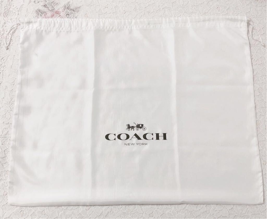 コーチ 「COACH」バッグ保存袋 2枚組 旧型 (3766) 正規品 付属品 内袋 布袋 巾着袋 布製 ナイロン生地 バッグ用 _画像4