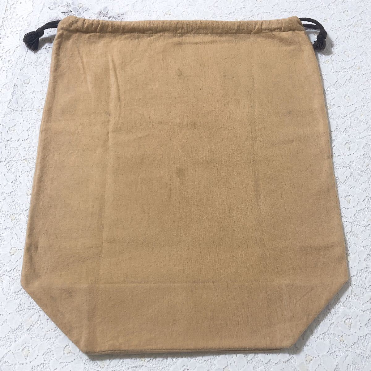 ルイヴィトン「 LOUIS VUITTON 」バッグ保存袋 旧旧型(3733）正規品 付属品 内袋 布袋 巾着袋 (平置き幅42) 底幅26×50×17cm わけあり_画像2