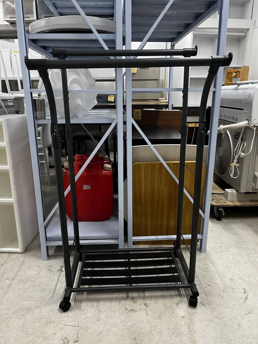 [s2788] hanger rack with casters . used present condition goods size : depth 44cm× width 70cm× height 111cm * direct pickup warm welcome!!*