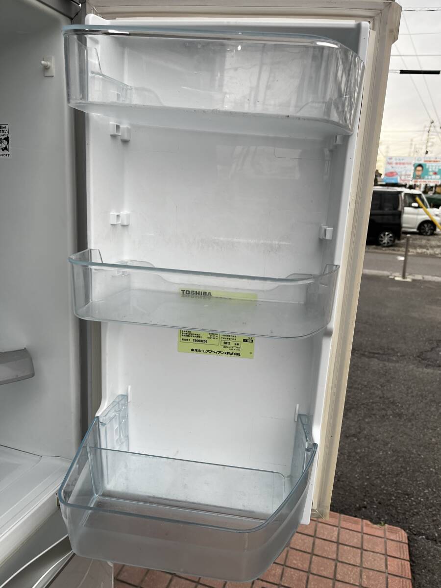 【s2381】TOSHIBA 東芝 6ドアノンフロン冷凍冷蔵庫 471L GR-E47F(SS) 2012年製　現状品※らくらく家財便Eランク発送※直接引取大歓迎！！_画像6