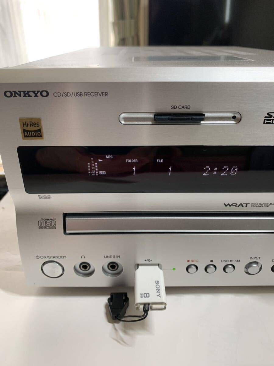 整備極美品 ONKYO オンキョーNFR-9TX ハイレゾCD/SD/USB レシーバーシステム 本体リモコン付 2019年 W4の画像4