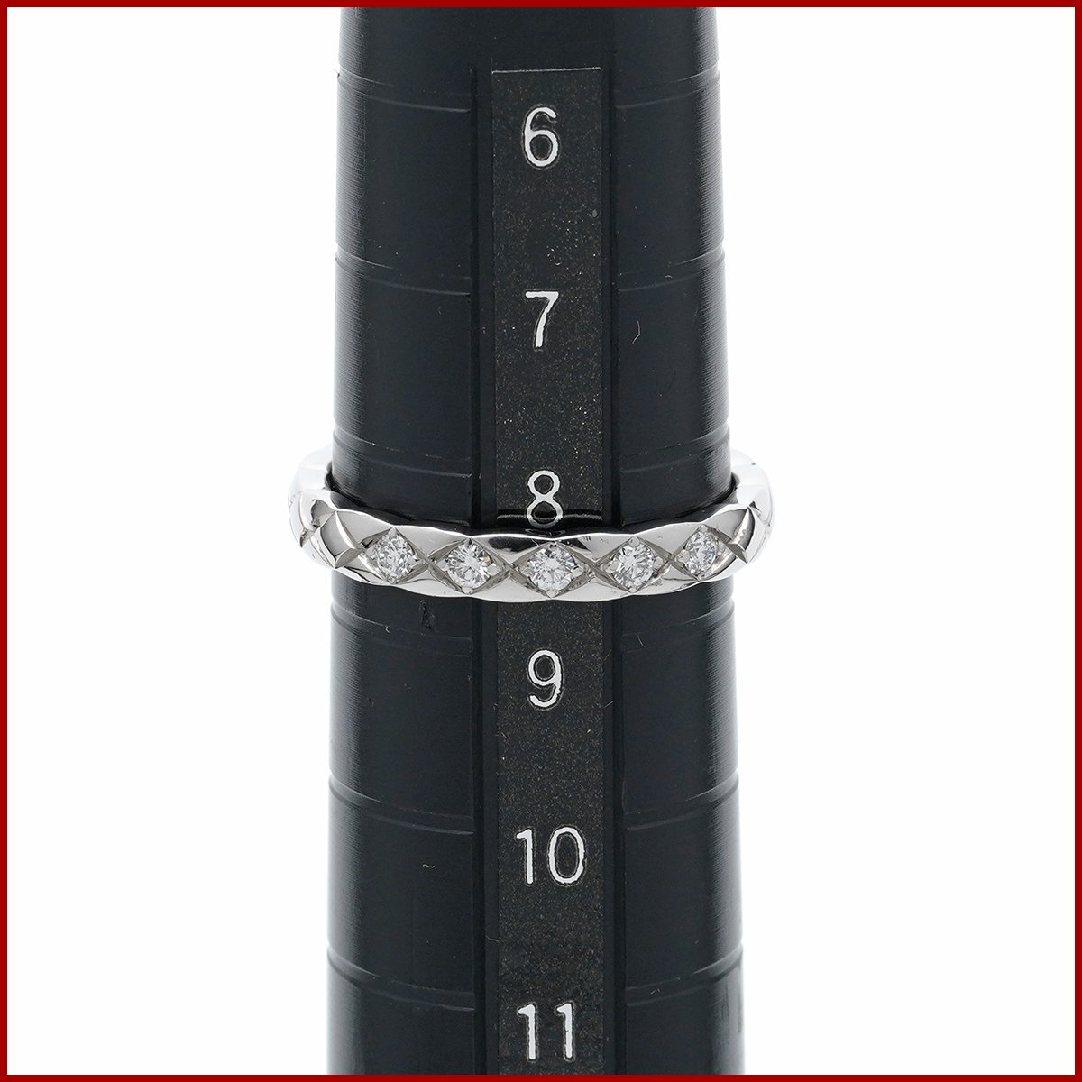 シャネル ココクラッシュ ダイヤモンド 5石 リング 指輪 J11355 Pt950 プラチナ #49 8.5号 美品 新品仕上げ済みの画像5