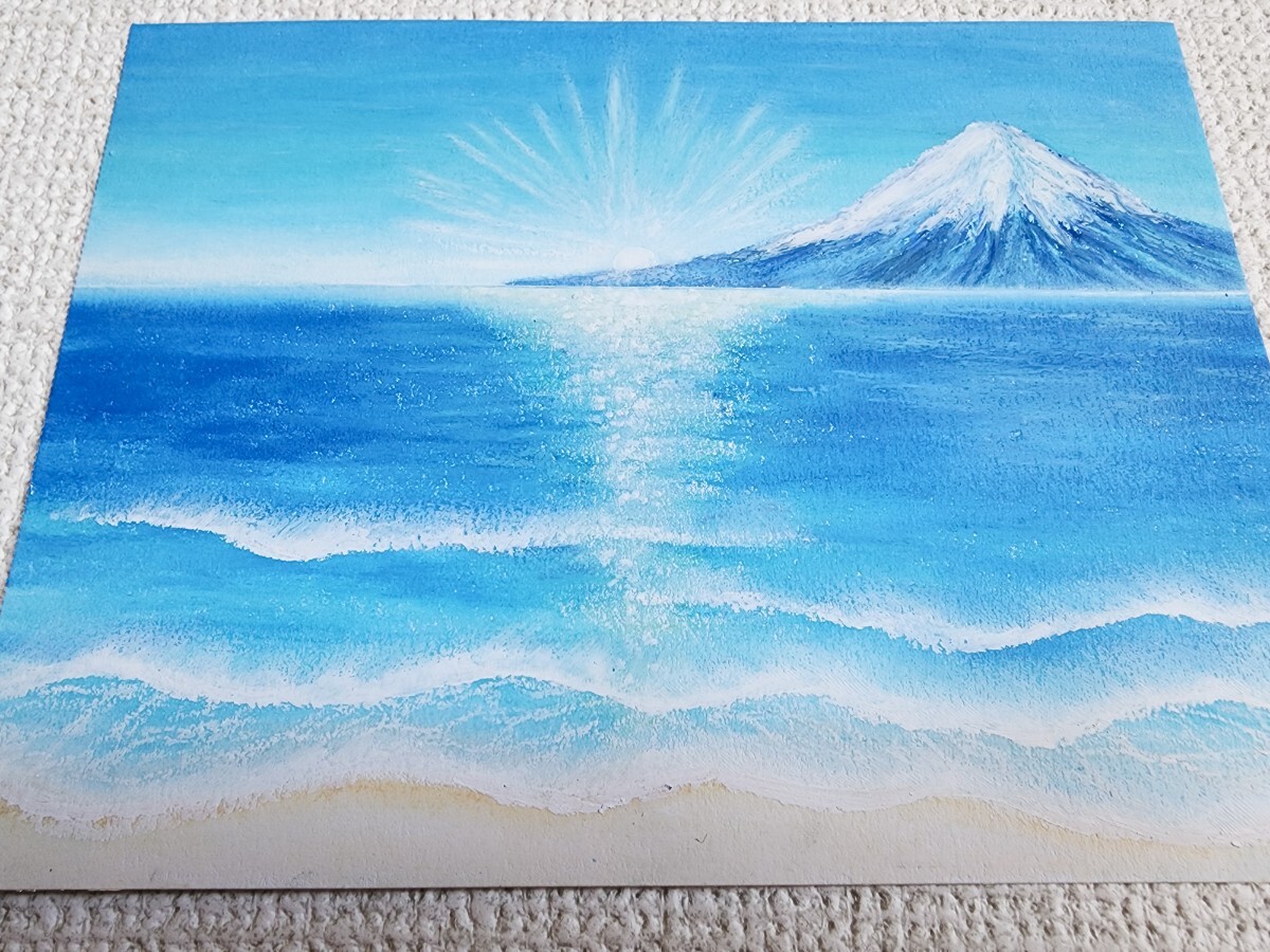 富士山　風景画　絵　絵画　パステル　富士山の絵_画像4