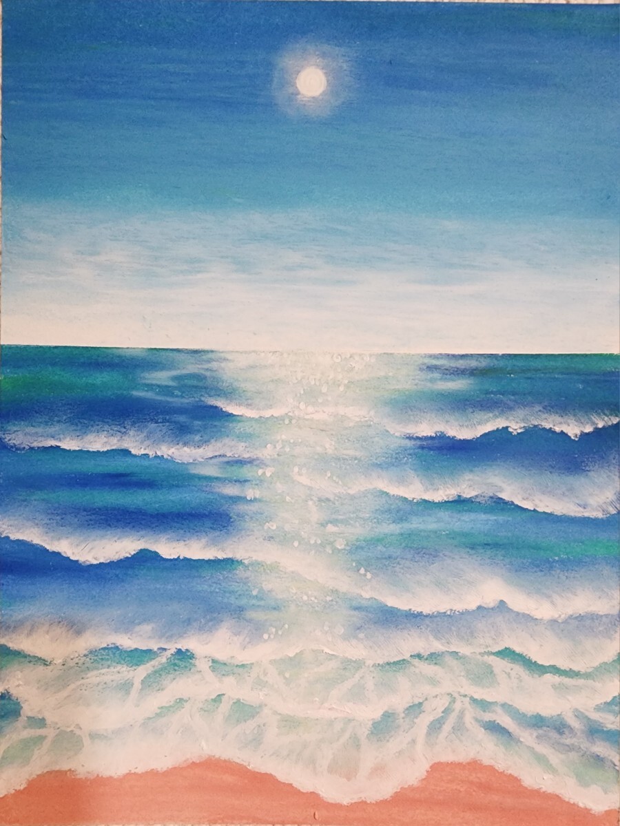 パステル画 風景画 絵画 アート インテリア 海の絵 イラスト パステル画 風景画 絵画 アート インテリア 海の絵 イラスト