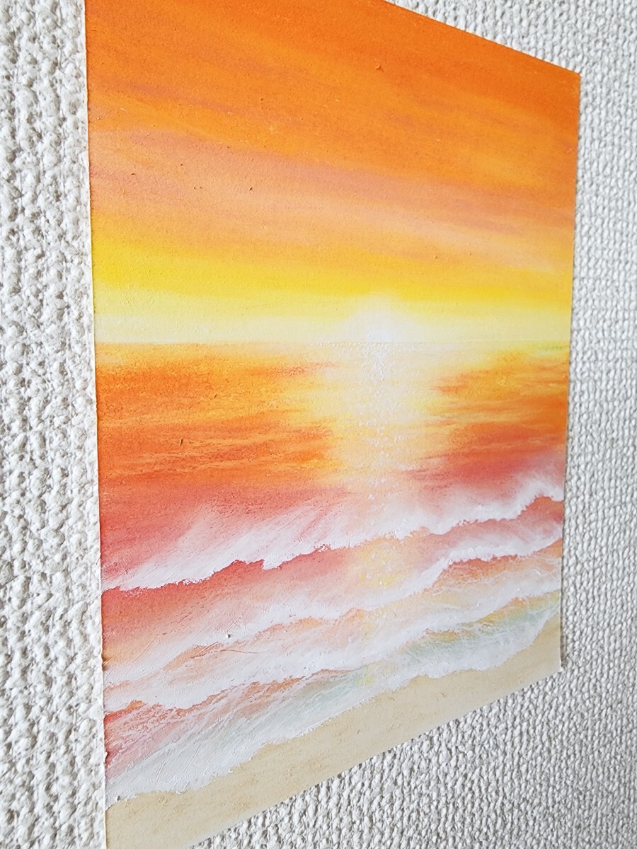 絵画F 4サイズ 風景画アート インテリア パステル画 パステル画 風景画 絵画 アート インテリア 海の絵 原画|Yahoo