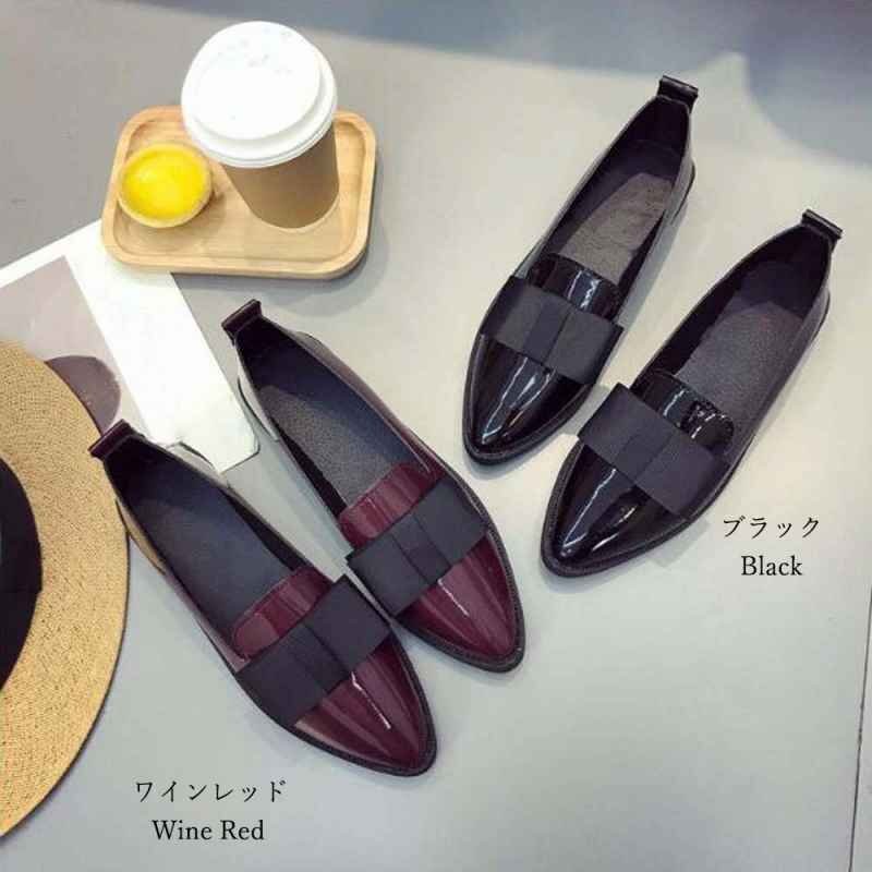 ローファー パンプス レディース ローヒール パンプス ローファーシューズ 23.0cm（36） ブラック_画像2