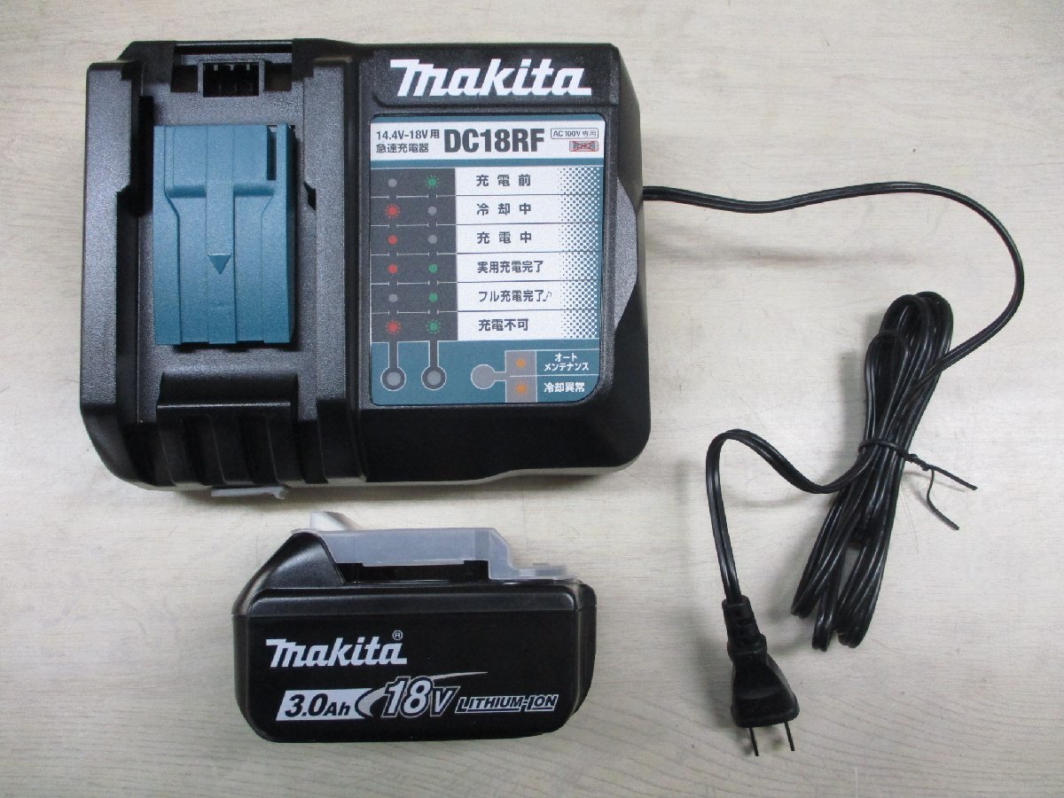 240307[1]＊makita/マキタ＊急速充電器DC18RF+バッテリーBL1830Bセット/14.4V-18V用/USB端子/現状