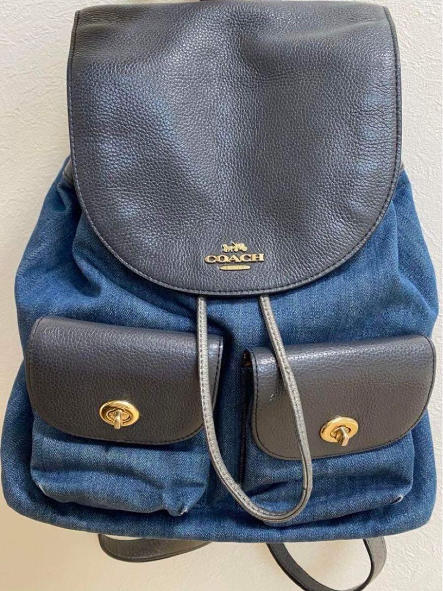 coach コーチ リュック デニム フローラル レザー バッグ バック coach コーチ リュック デニム フローラル レザー バッグ バック