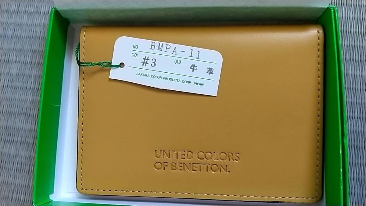 UNITED　COLORS　OF　BENETTON　牛革　カードケース　未使用_画像1