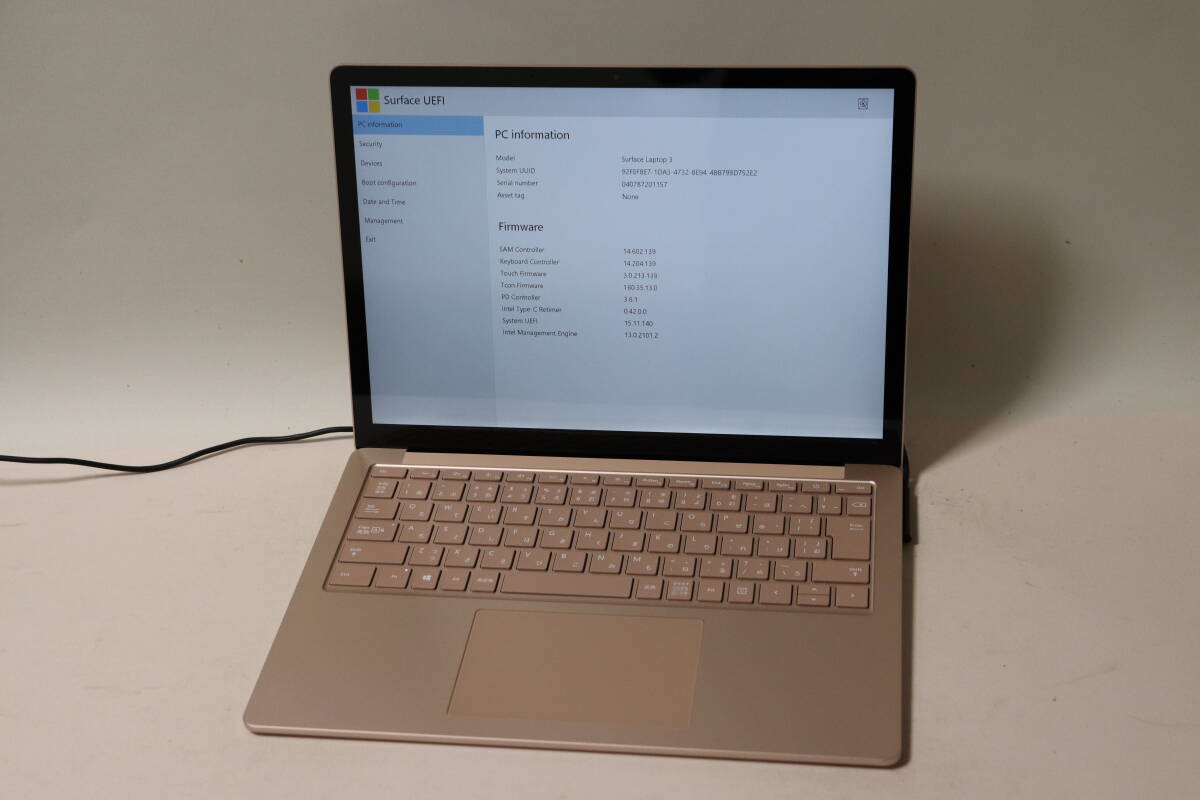 M523. Microsoft / Surface Laptop / Core i5-1035G7 / 8GBメモリ / 256GB SSD / 通電確認・ジャンク_画像1