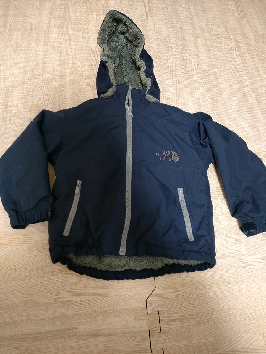 子供服 裏起毛 THE NORTH FACE ノースフェイス パーカー 幼児 男の子 ブルー ネイビー ファッション ボーイズ 防寒 アウター 100サイズ_画像1