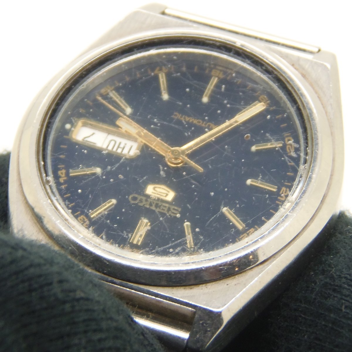 ◯ SEIKO セイコー 腕時計 QZ 7S26-8760 804035 黒文字盤 自動巻き 中古品_画像5