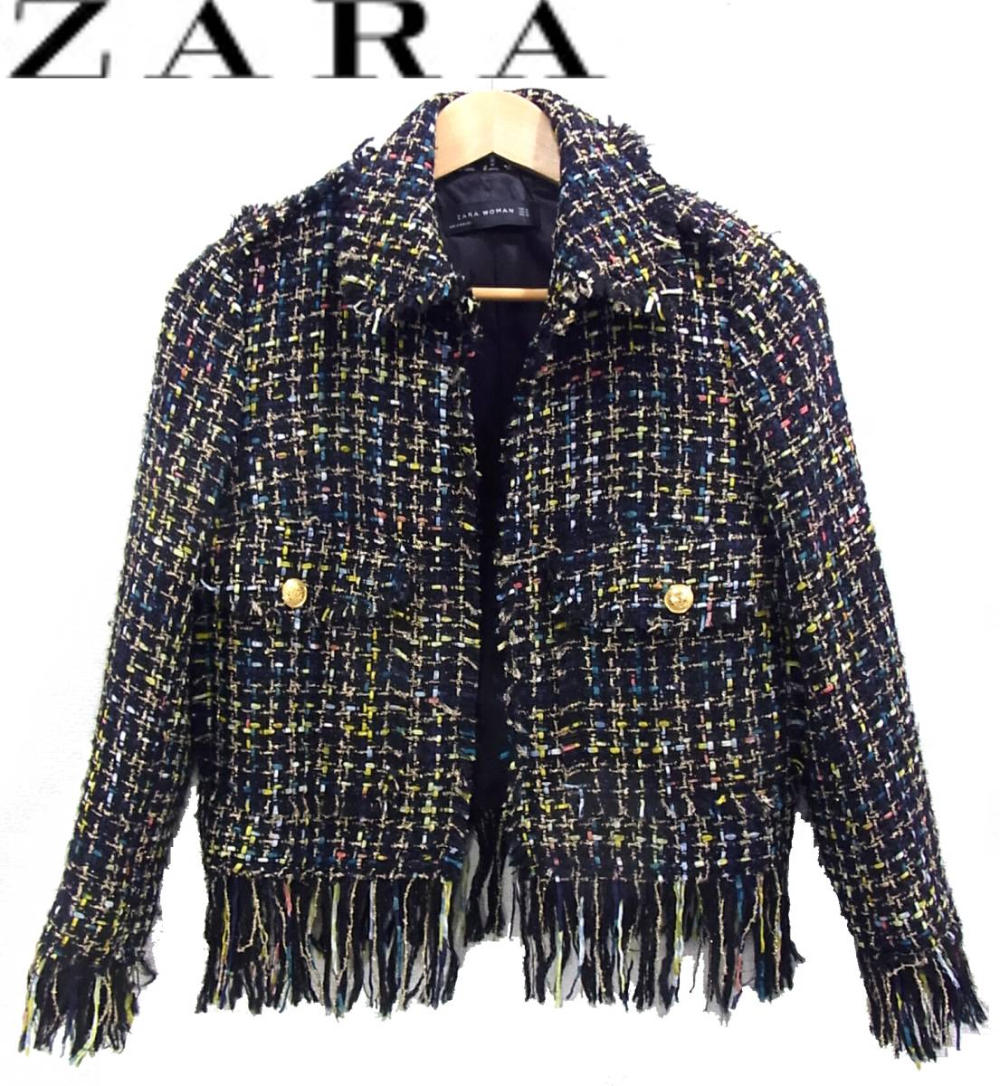 ヤフオク! - SALE 送料710円~ZARA WOMANラメ ツイードジャケ