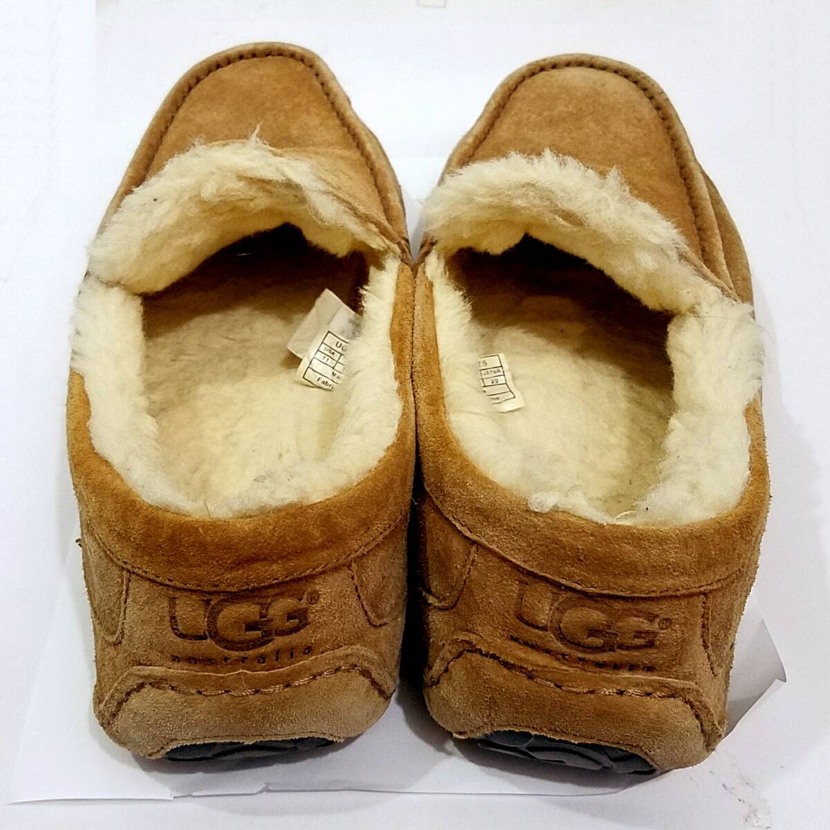  утиль UGG мужской Ascot 29cm замша мокасины туфли без застежки 5775 каштан, орех M Ascot мутон овчина кожа обувь UGG 