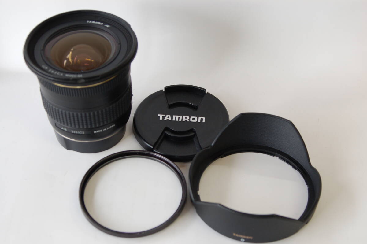 タムロン TAMRON AF 19-35mm F3.5-4.5 (A10) キヤノンEFマウント 純正レンズフード付き [中古・美品]