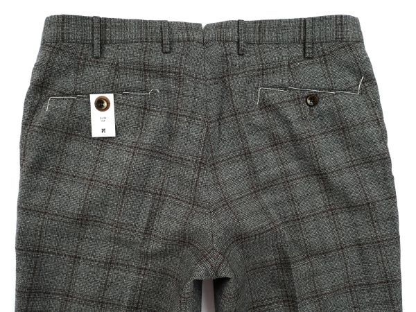 【新品未使用】PT Torino ピーティートリノ◆48◆BUSINESS/SLIM FIT◆春夏 Super100's グレー サマーウール スリム スラックス パンツ