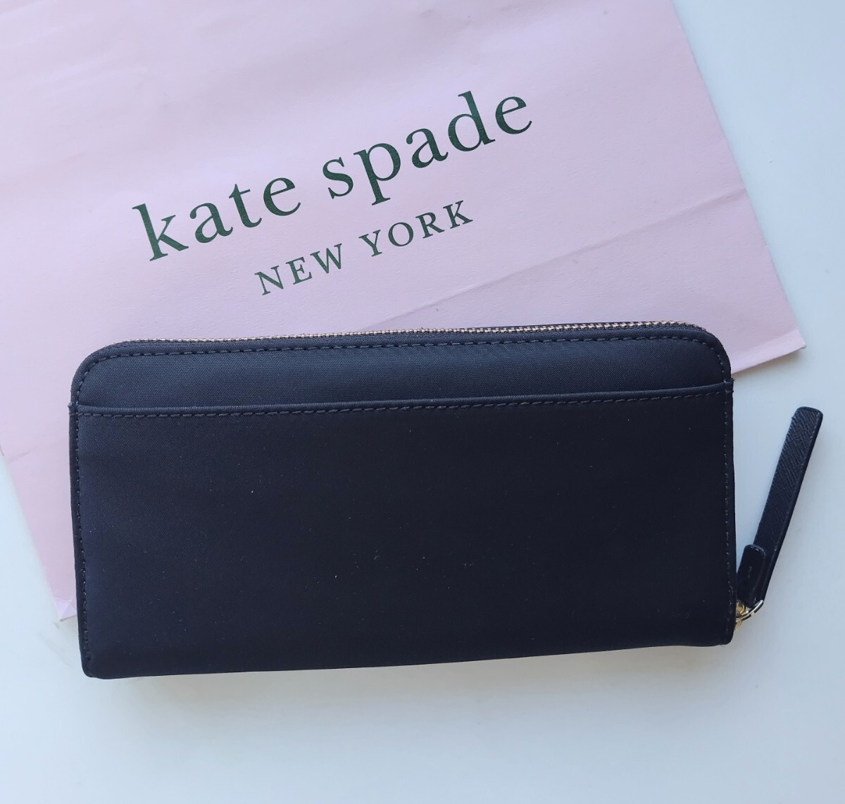 【新品】kate spade　長財布　ラウンドジップ　ミッドナイト_画像2