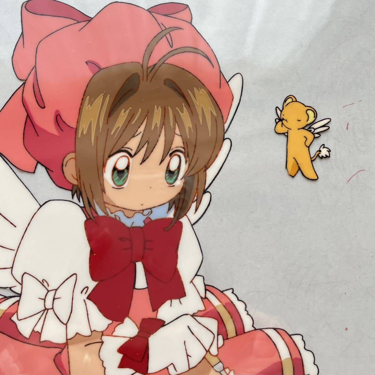 ■【カードキャプターさくら CARDCAPTOR SAKURA】【木之本桜 ケロちゃん】原画 動画 セル画 張り付き 2枚 genga douga cel アニメ(k16) の画像1