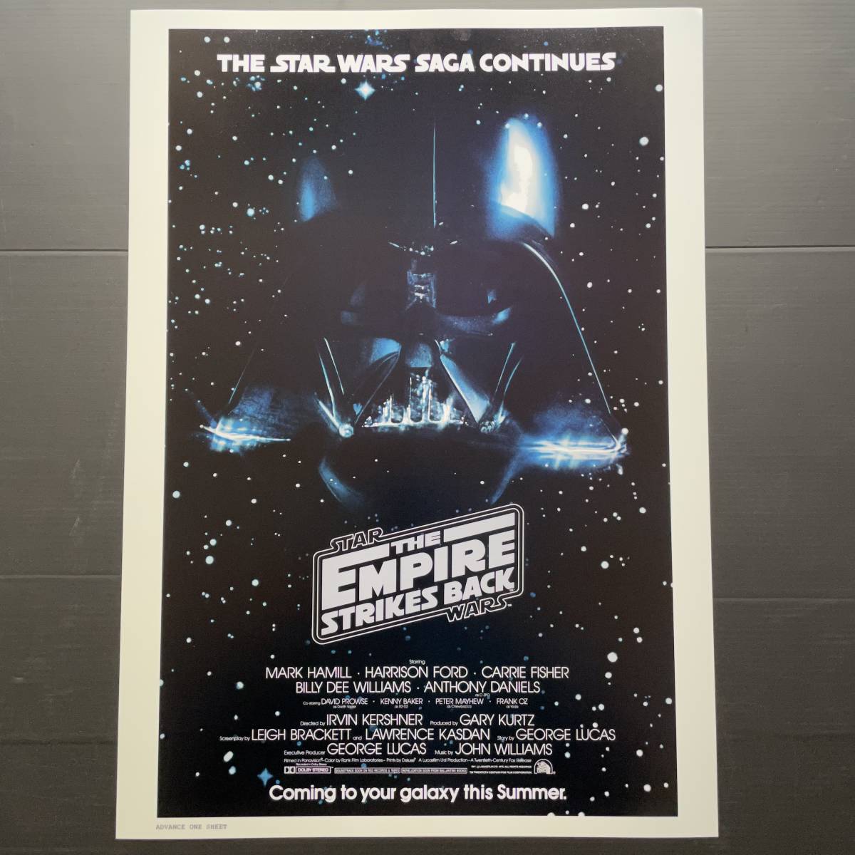 USアドバンス版ポスター『スター・ウォーズ エピソード5/帝国の逆襲』（Star Wars: Episode V The Empire Strikes Back）★ダースベイダー_ポスターサイズ：29.7cm × 42cm