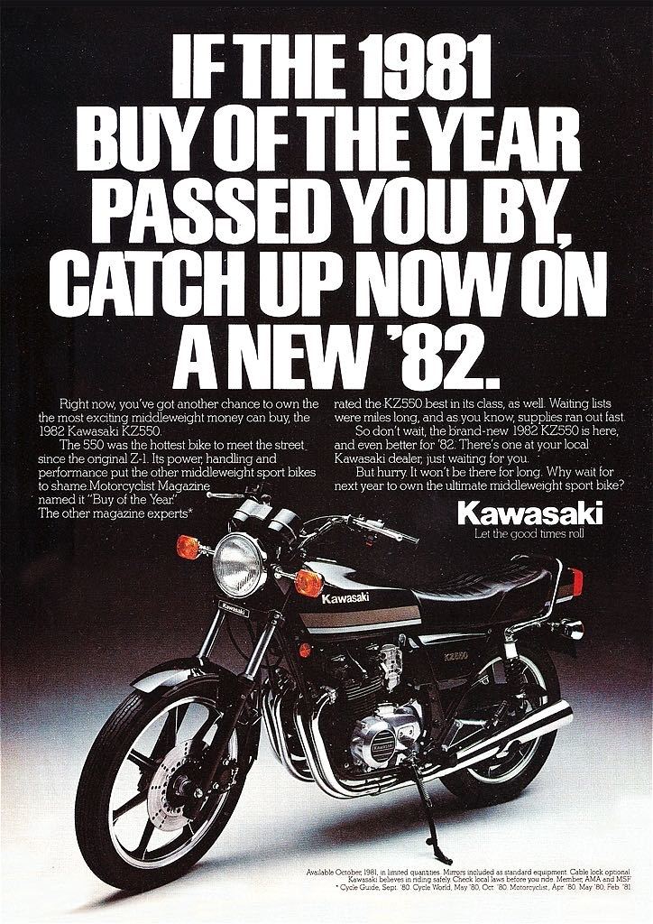 ポスター★1982 カワサキ Z550/KZ550★1982 Kawasaki Z550/Z400FXの画像6