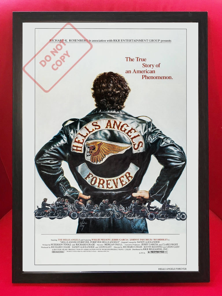 US版ポスター『Hells Angels Forever 』（ヘルズ エンジェルズ フォーエバー）1983★チョッパー/ショベル/パンヘッド/ナックルヘッド_額は付属しません