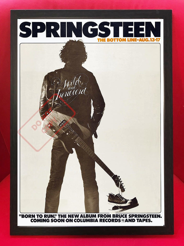 ポスター★ブルース・スプリングスティーン 1975 NY ボトムライン★Bruce Springsteen/明日なき暴走/Born to Run_額装イメージ（額は付属しません）