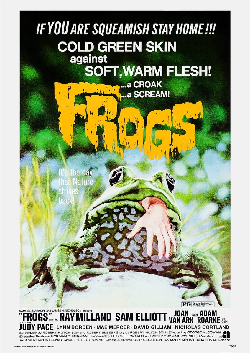 US версия постер [... группа .](Frogs)* George *mako- one / Panic * ужасы 