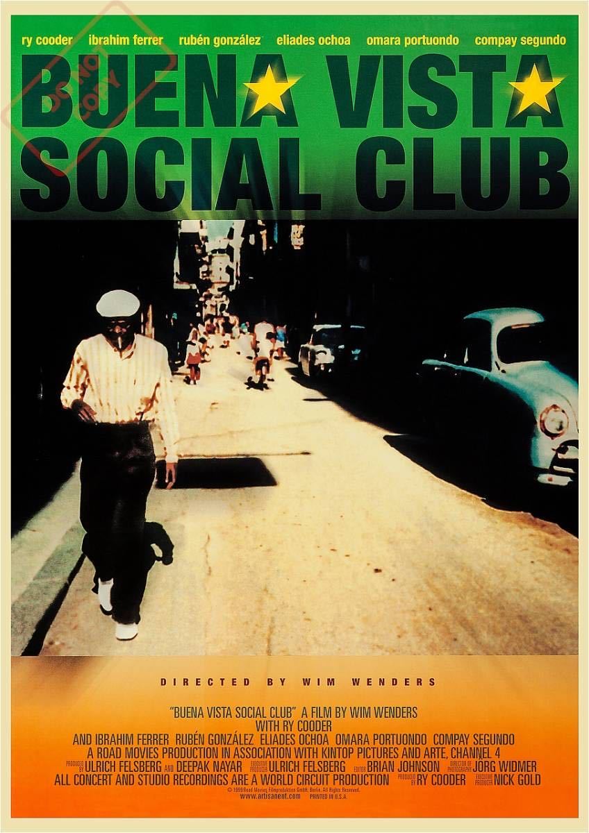 ポスター『ブエナ・ビスタ・ソシアル・クラブ』（Buena Vista Social Club）1999年★ライ・クーダー/キューバ/ヴィム・ヴェンダースの画像1