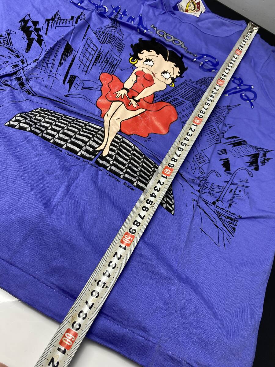 ★Betty Boop ベティブープ ②★Tシャツ 古着 ブルー ※サイズ不明 ビンテージ ベティちゃん【中古/現状品】_画像8