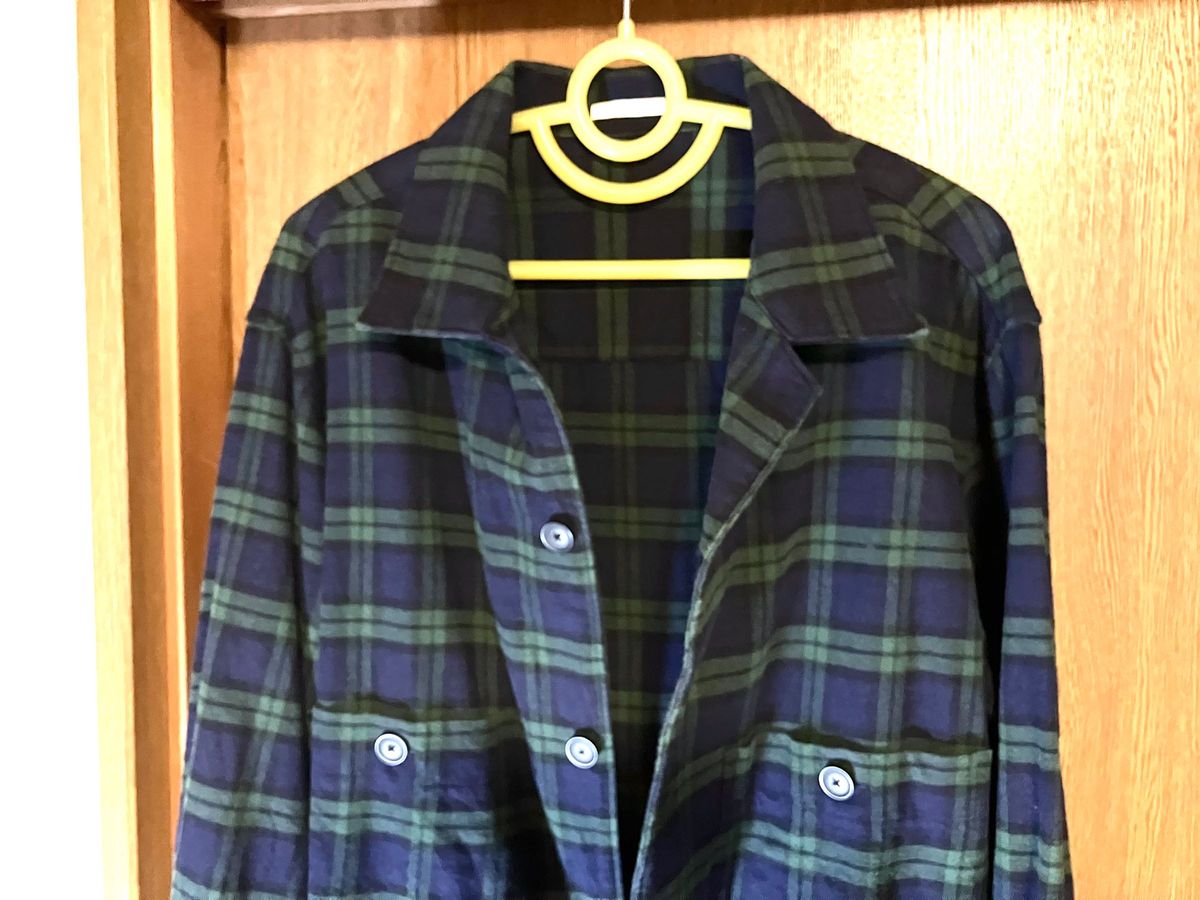 (期間限定で値下げ) 美品 GU　シャツ ジャケット　タータンチェック　綿 100％　定番 カラー　L 寸