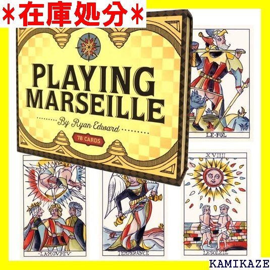 ☆送料無料 タロットカード 78枚 マルセイユ版 タロット占い プ ユ Pla ng Marseille 日本語解説書付き 157_画像1