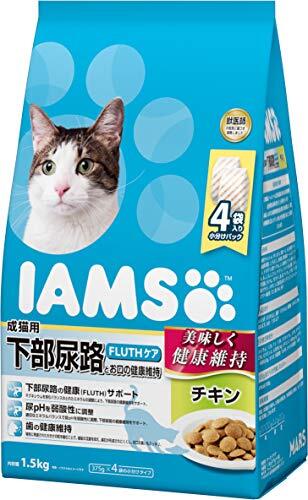 アイムス (IAMS) キャットフード 成猫用 下部尿路とお口の健康維持 チキン 1.5kg_画像1