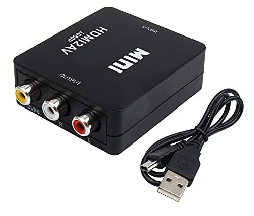 HDMI to RCA 変換コンバーター AV to HDMI 変換器 コンポジッHDMIからアナログに変換アダプタ USB給電1080/720_画像1