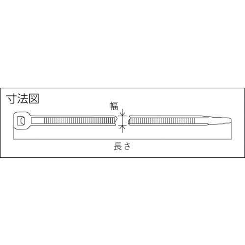 ヘラマンタイトン 結束バンド インシュロック AB200-W 100本入 耐候・屋内外用グレード 黒_画像3