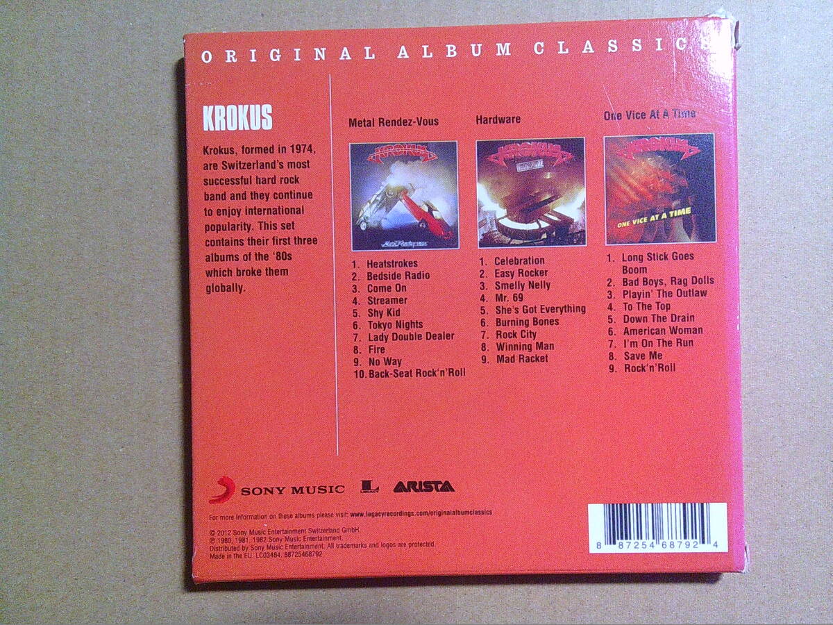 KROKUS[ORIGINAL ALBUM CLASSICS]3CD paper sleeve _画像2
