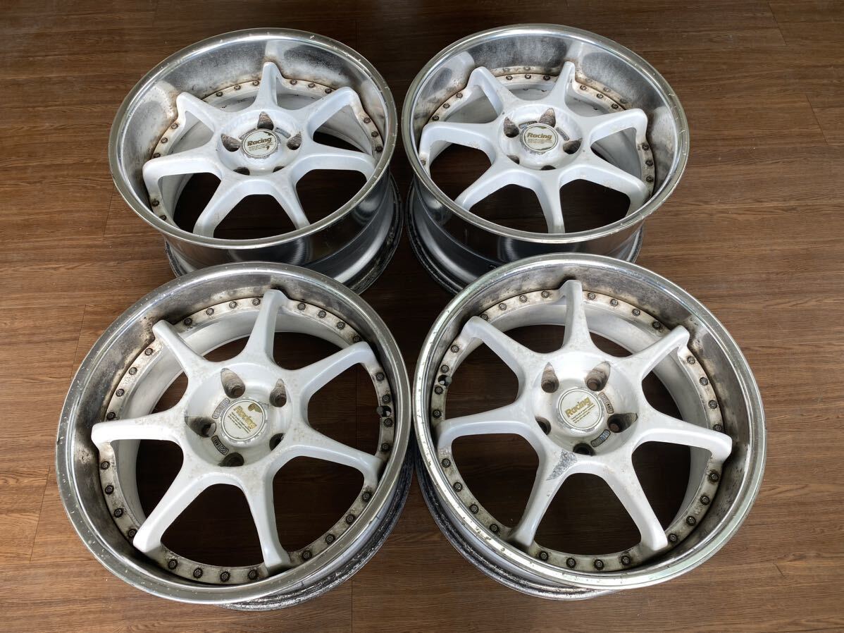 希少 深リムエンケイ ENKEI RS-EVOLUTION 17インチ17×8J +35 17×9J +38 114.3 5穴　中古4本セット　シルビア S14 S15 FC3S 等々に_画像1